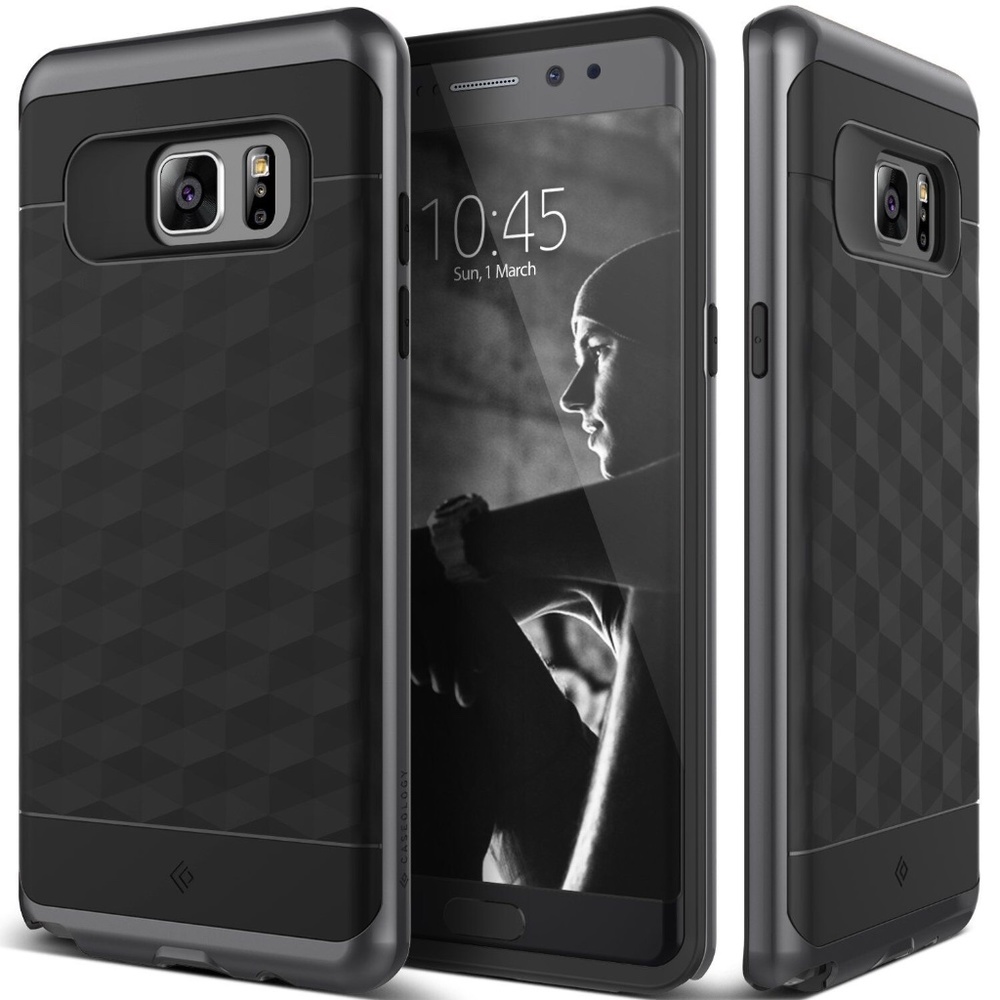 Caseology Galaxy Note 7 Case Parallax Series Textured Modern Black / Black